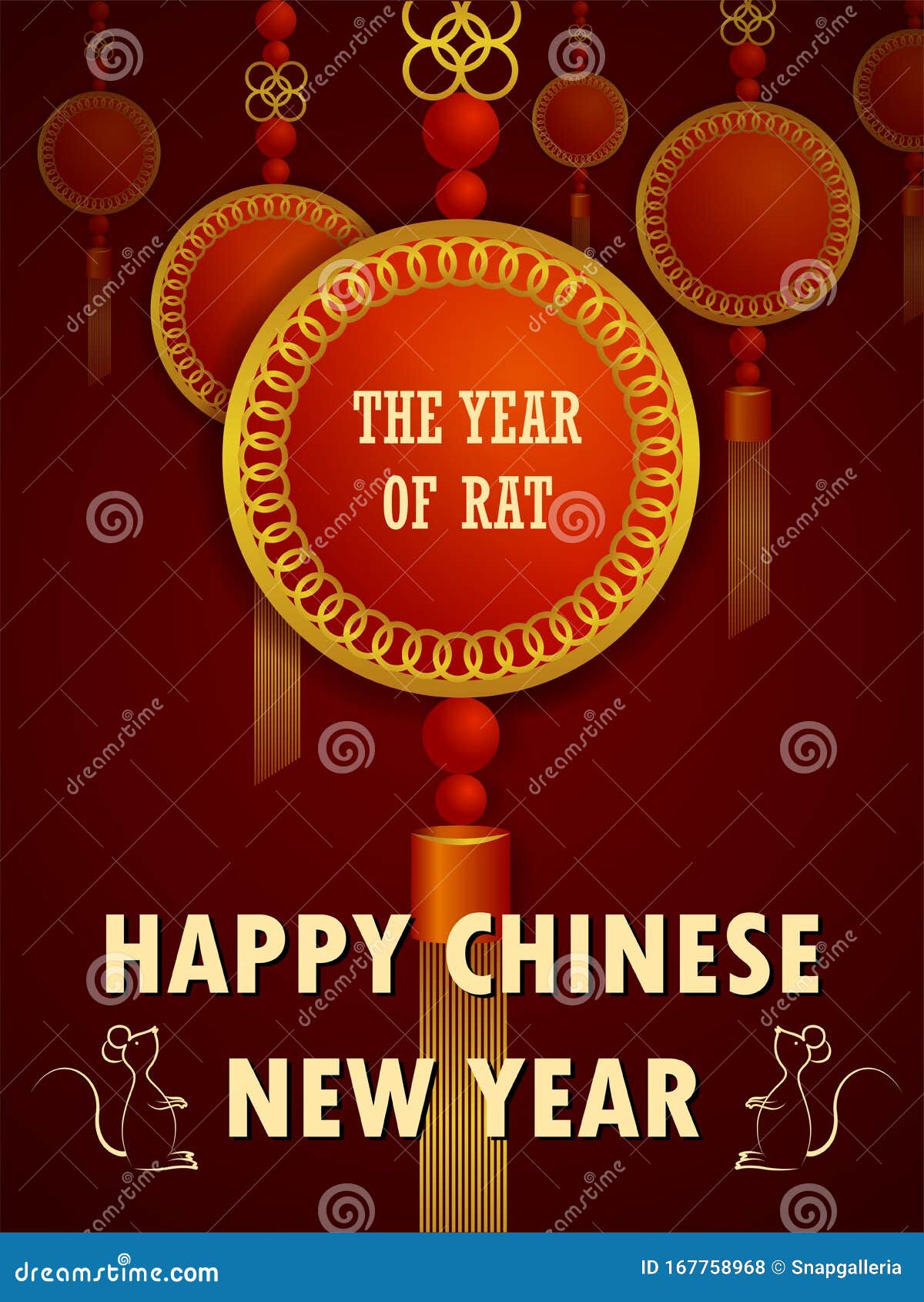 Happy Chinese New Year Greeting Banner Background Stock Vector -  Illustration of holiday, culture: 167758968