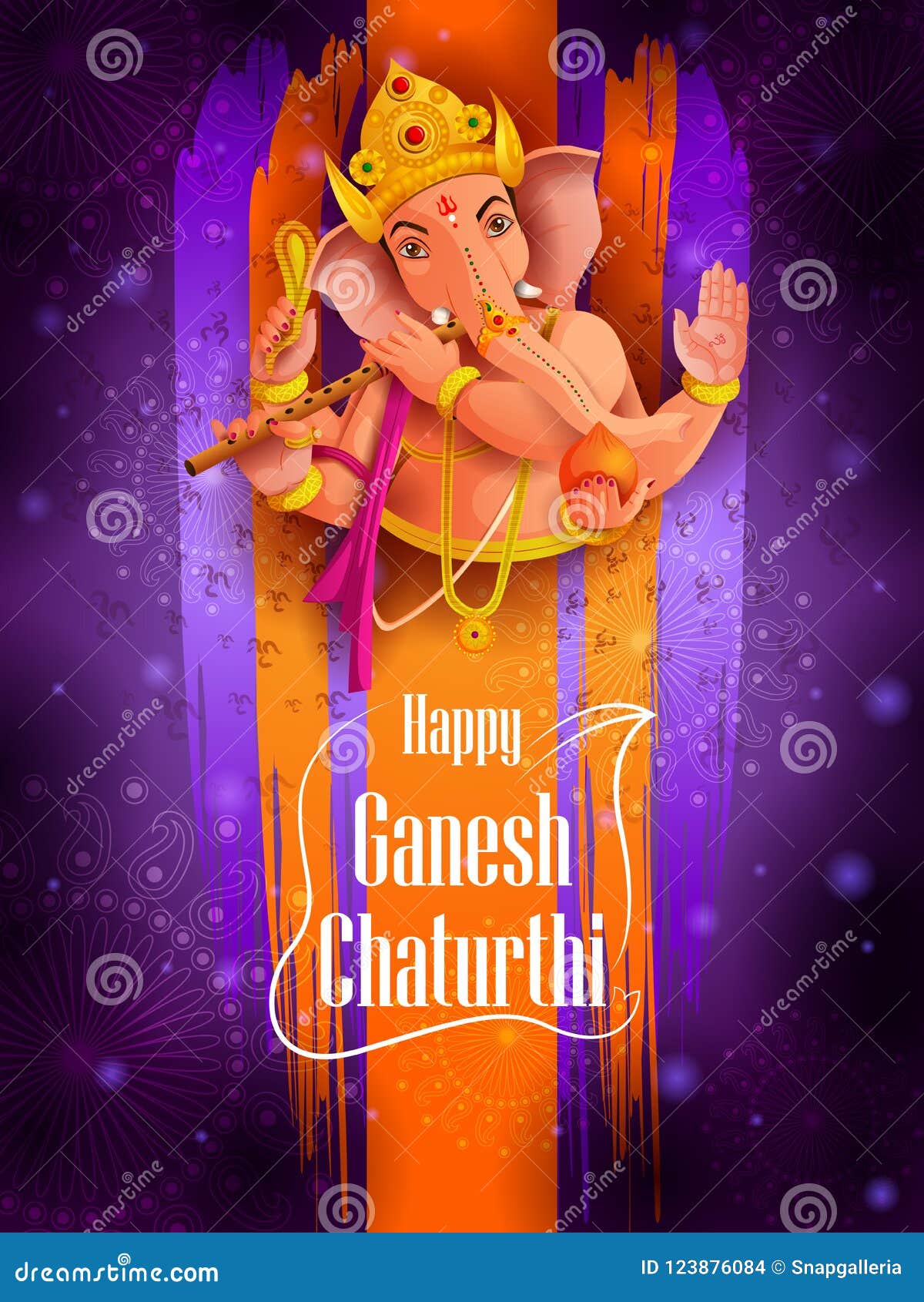 lord ganpati on ganesh chaturthi festival background