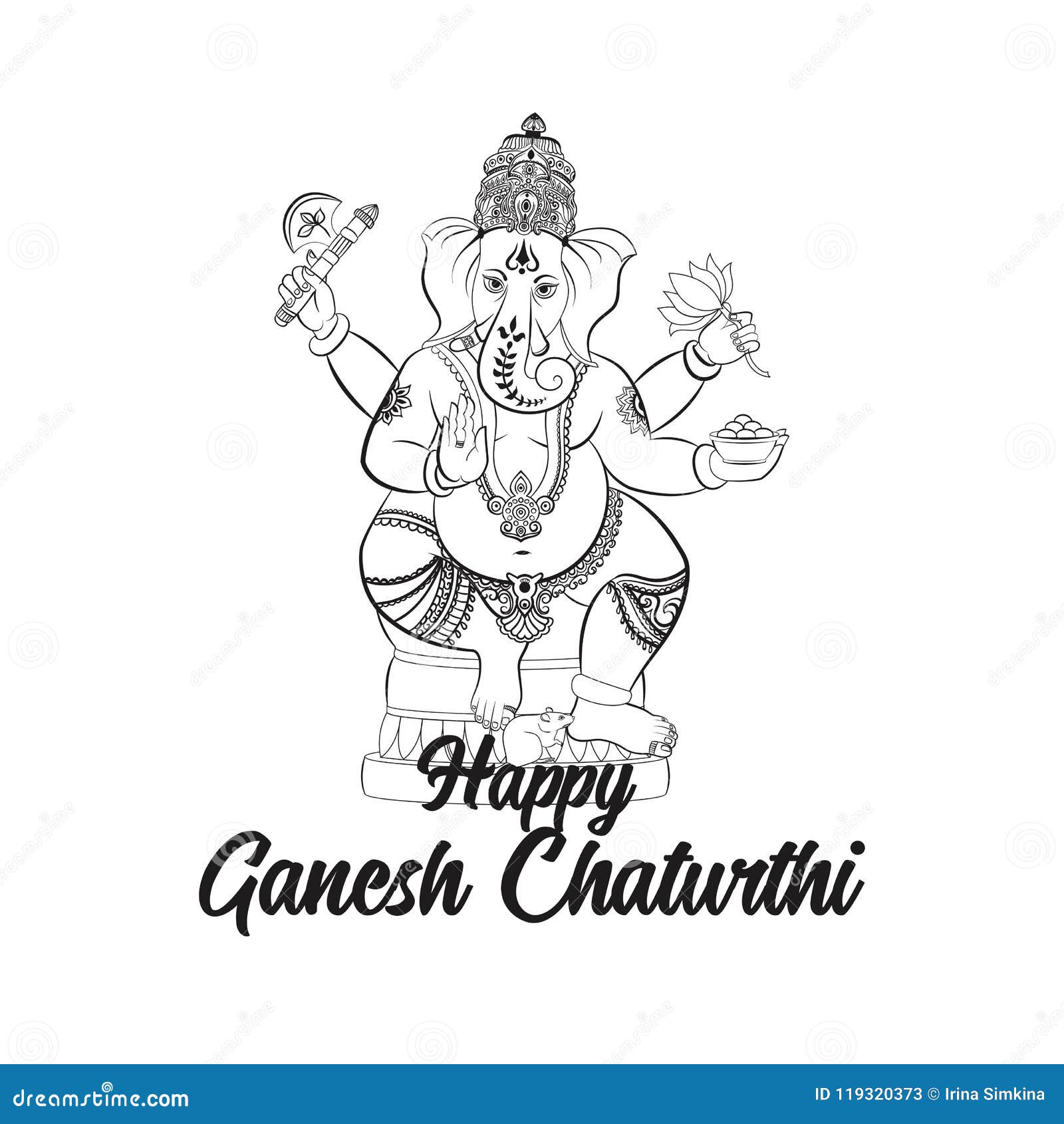 Easy To Edit Vector Illustration of Lord Ganpati on Ganesh Chaturthi  Background Stock Vector - Illustration of faith, festival: 119320373