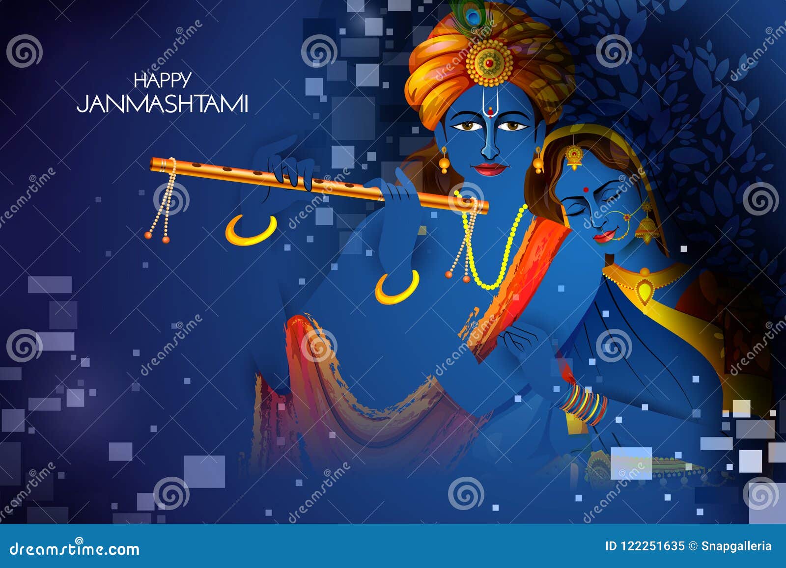 Lord Krishna and Radha Playing Flute on Happy Janmashtami Holiday Indian Festival Background Stock Vector - Illustration of decoration, culture: 122251635 Lord Krishna and Radha Playing Flute on Happy Janmashtami Holiday Indian Festival Background Stock Vector - Illustration of decoration, culture: 122251635