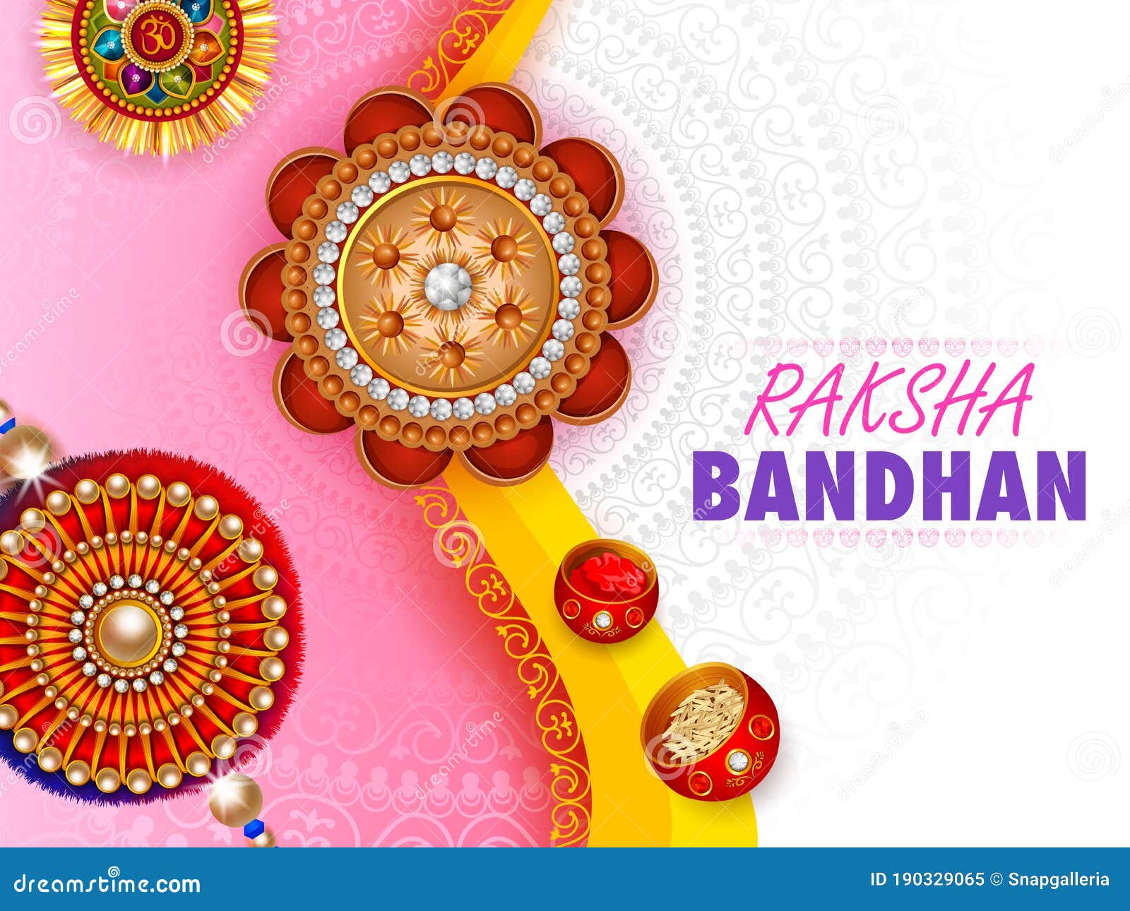 Rakhi Background for Indian Festival Raksha Bandhan Celebration Stock  Vector - Illustration of custom, bond: 190329065