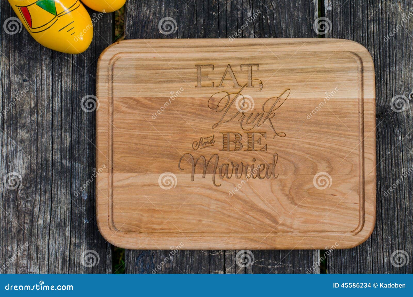 eat drink and be married wood cutting board