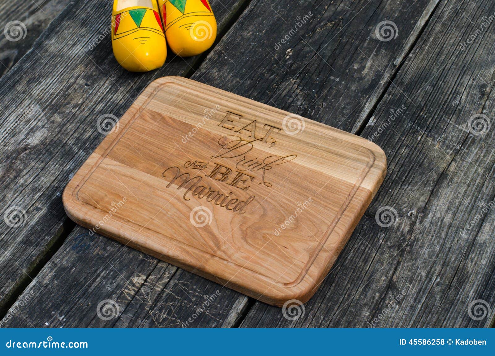 eat drink and be married wood cutting board