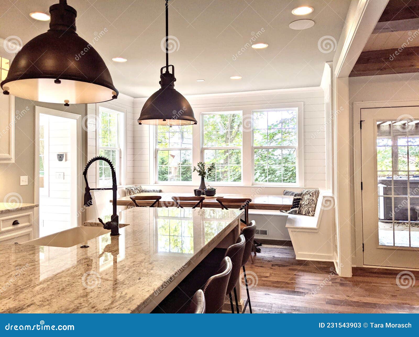 Kitchen eat in stock image. Image of kitchen, table 231543903