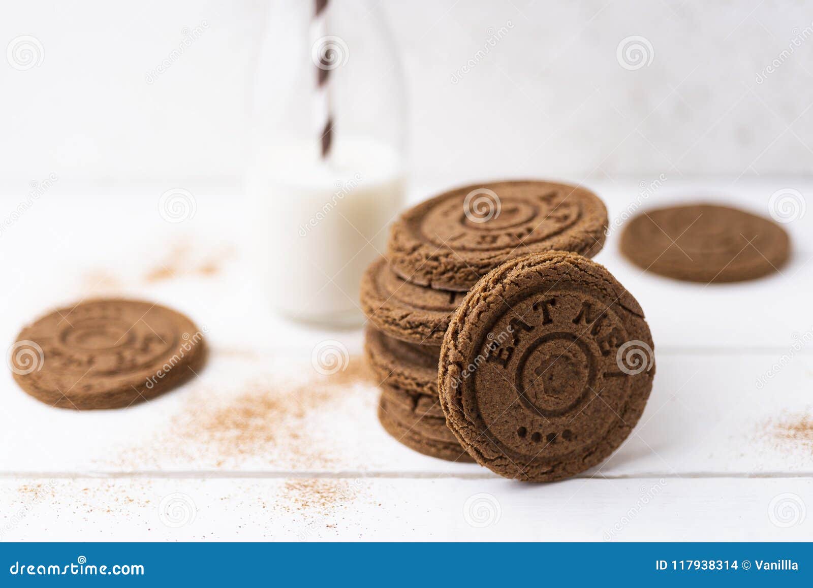 Eat me cookies stock photo. Image of cocoa, horizontal - 117938314