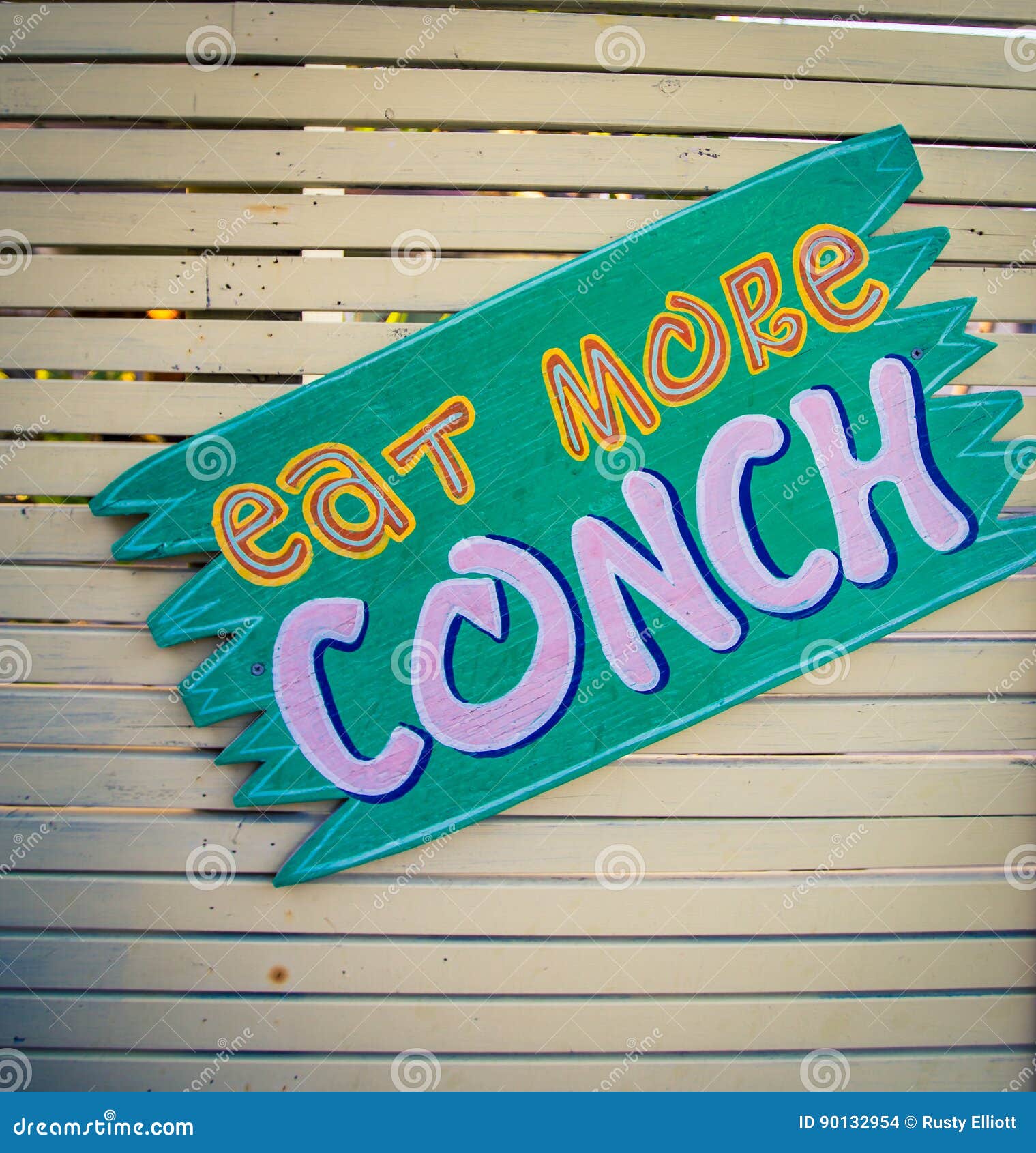 Eat more conch sign stock photo. Image of carribbean 90132954