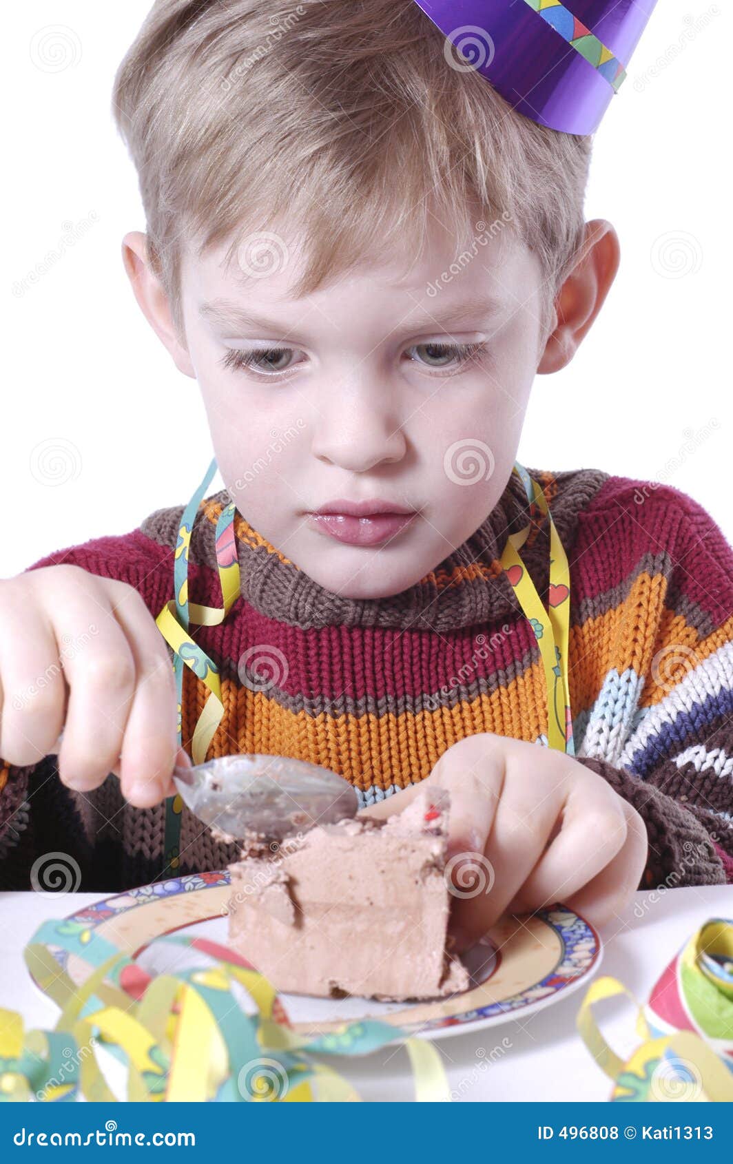 Eating the birthday cake stock photo. Image of motion, happy 496808