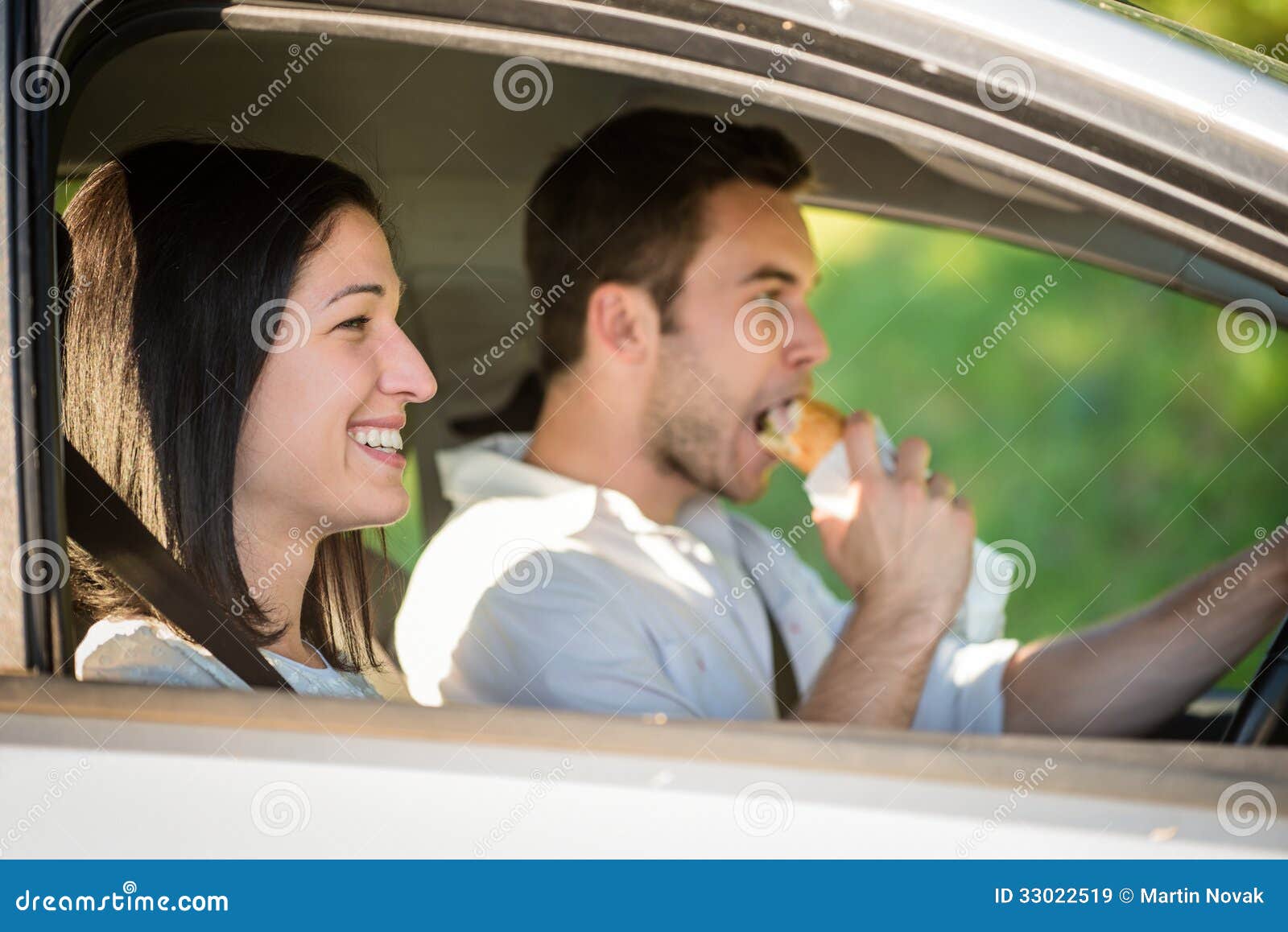 Eating In Car Royalty Free Stock Images Image 33022519