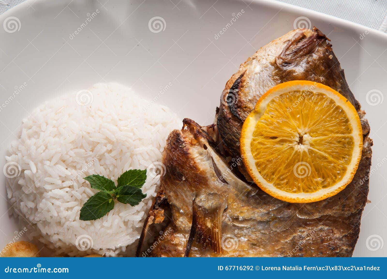 Eating fried fish stock photo. Image of closeup, healthy 67716292