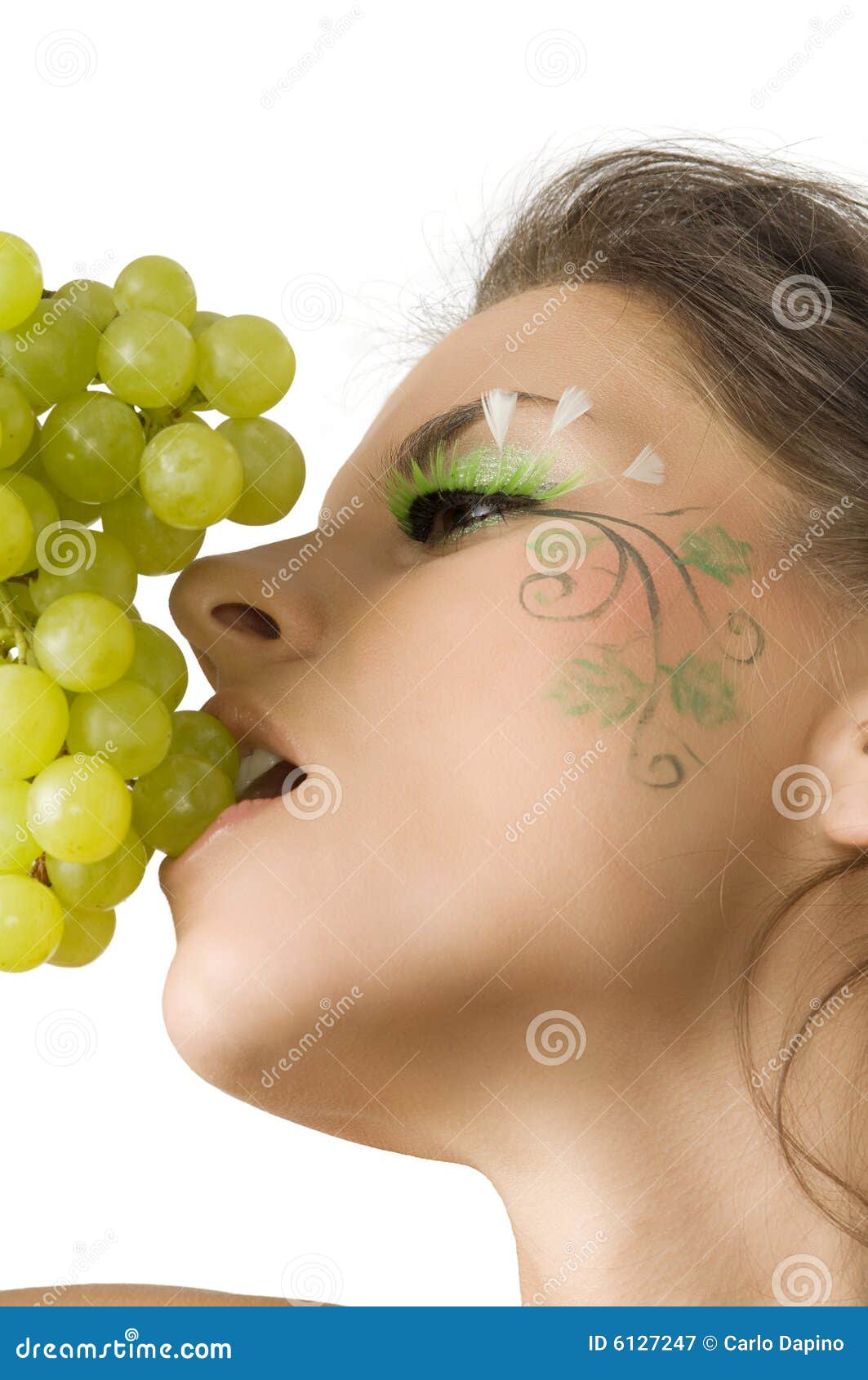 Eating grape stock image. Image of draw, natural, close 6127247