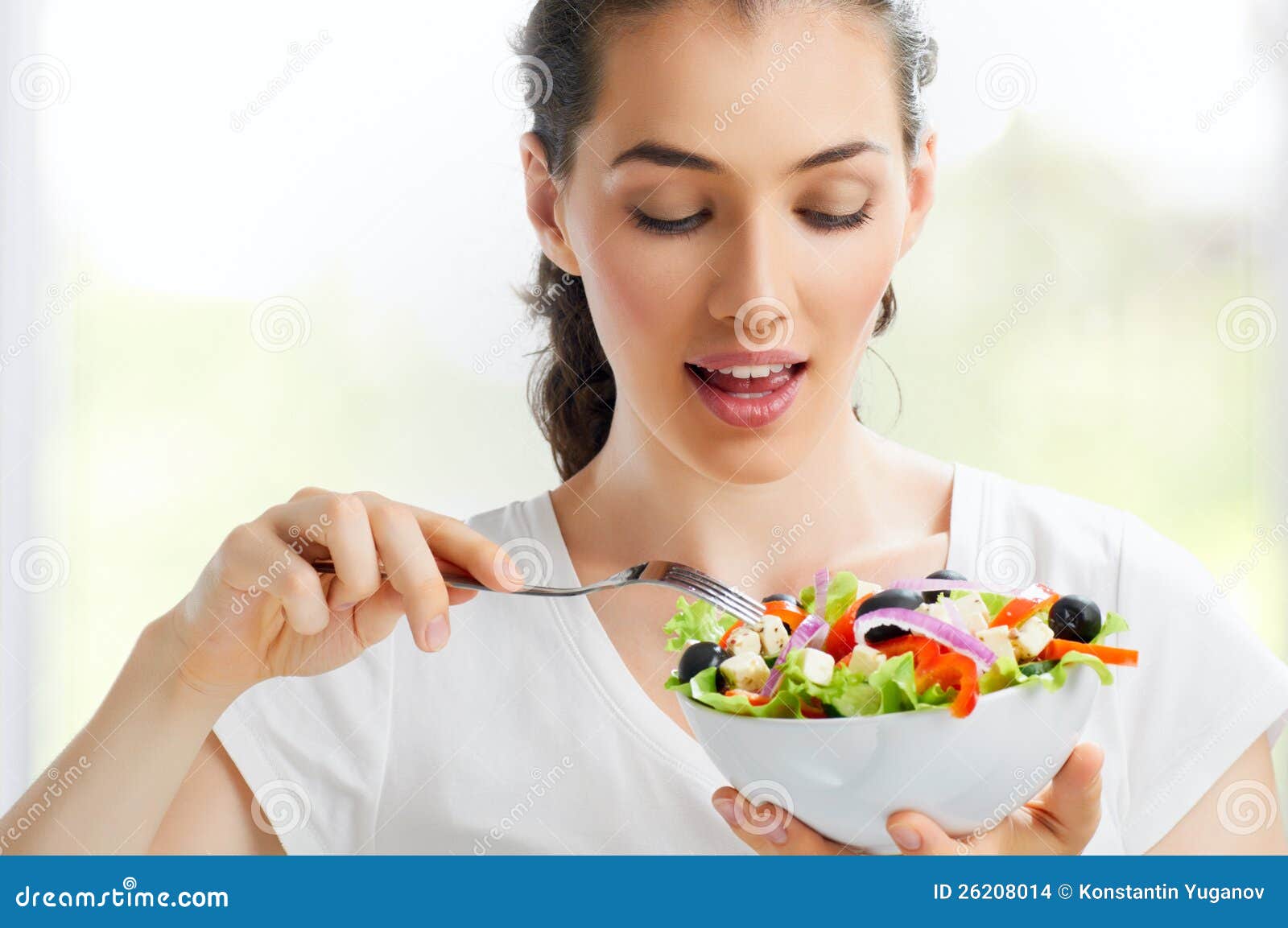 Eating healthy food stock photo. Image of cheerful, lunch - 26208014