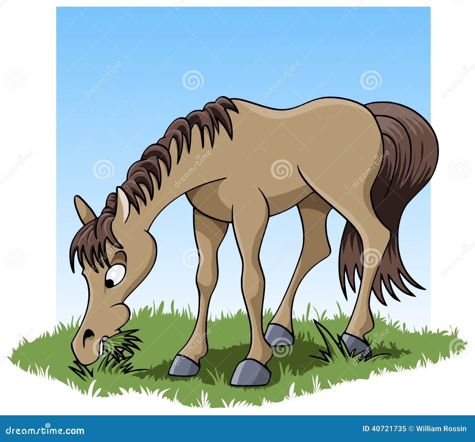 horse eating clipart - photo #3