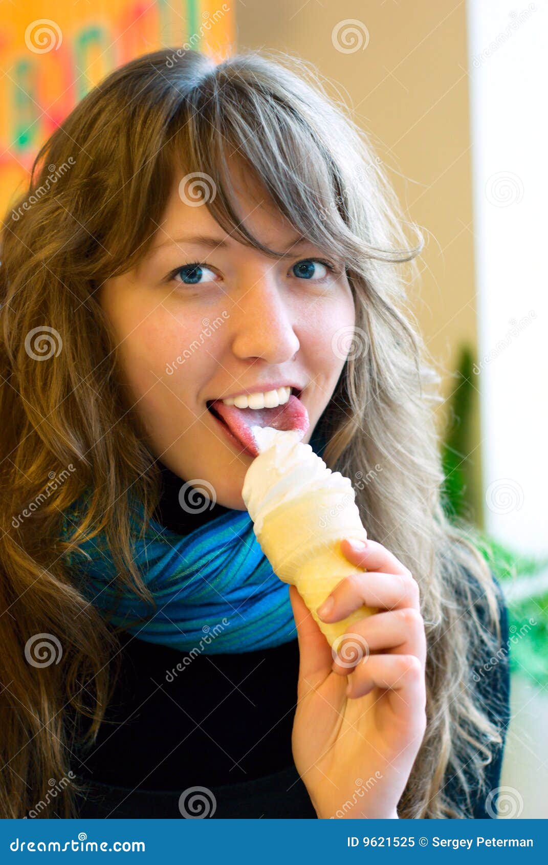 Eating ice cream stock image. Image of food, dessert, lips 9621525
