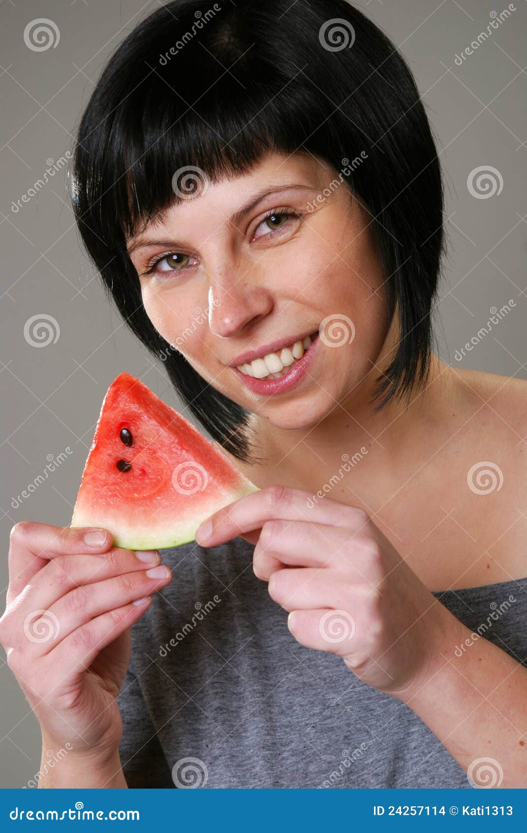 Eating melon stock photo. Image of holds, fruits, giving 24257114