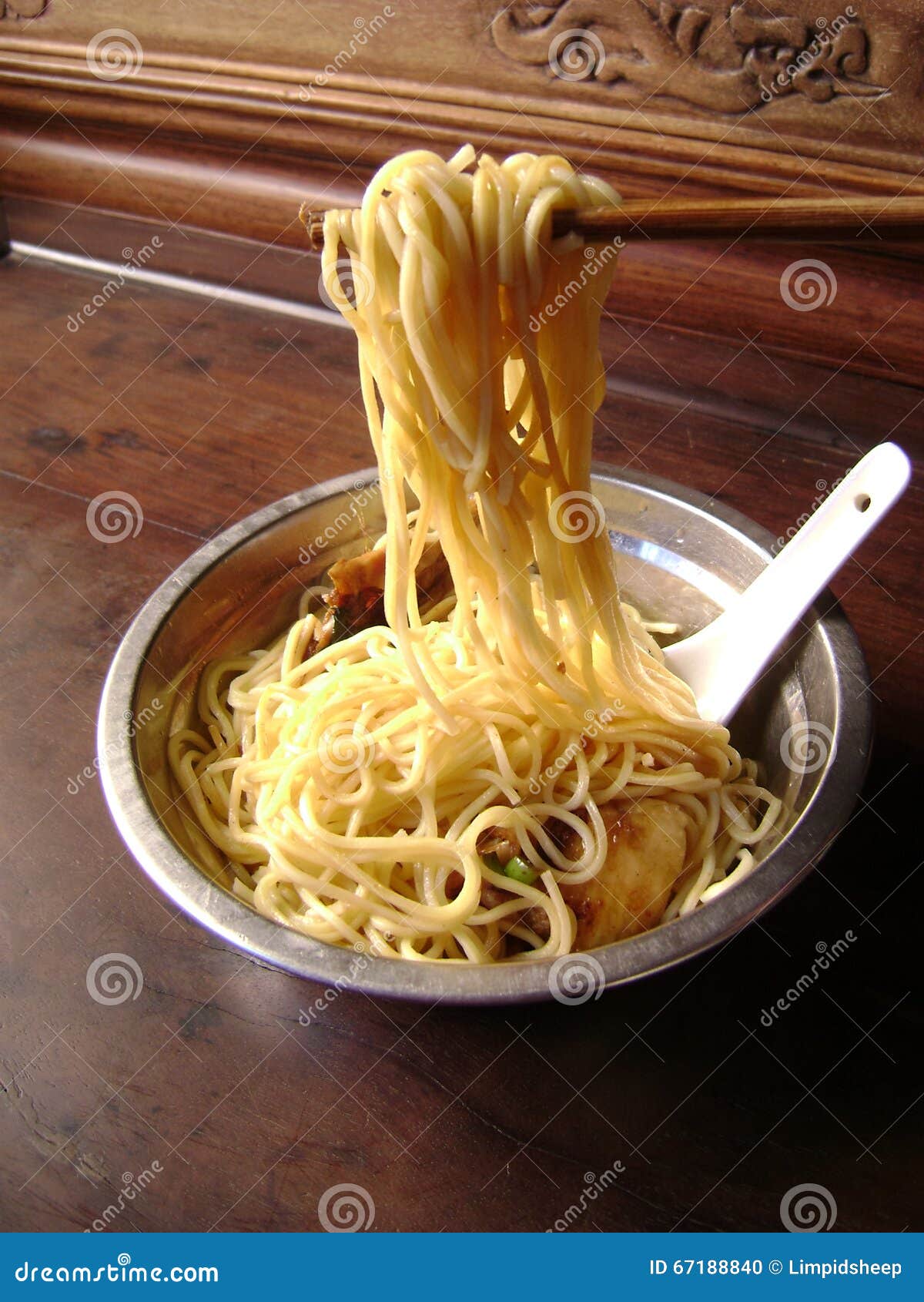 Eating Philippines Crispy Egg Noodles Stock Photo Image of asian