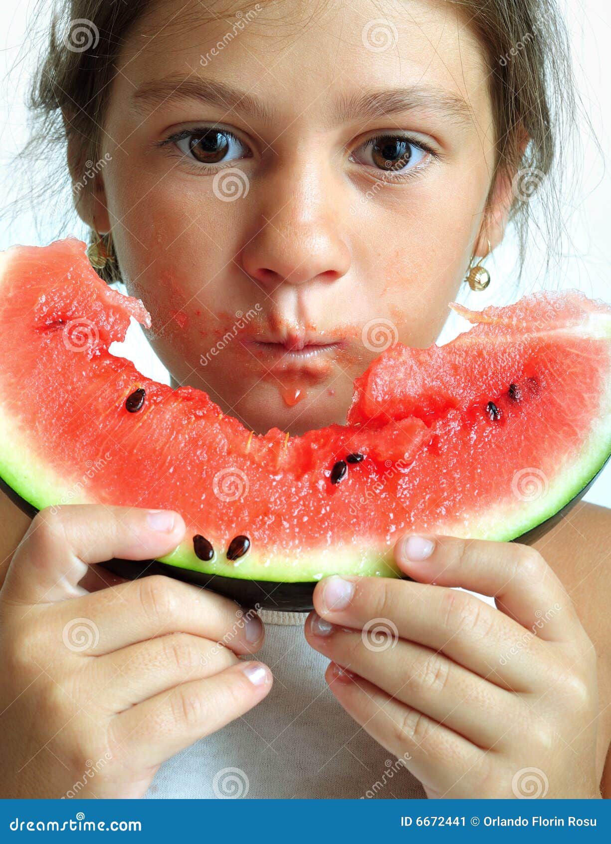 Eating watermelon stock image. Image of purity, water 6672441