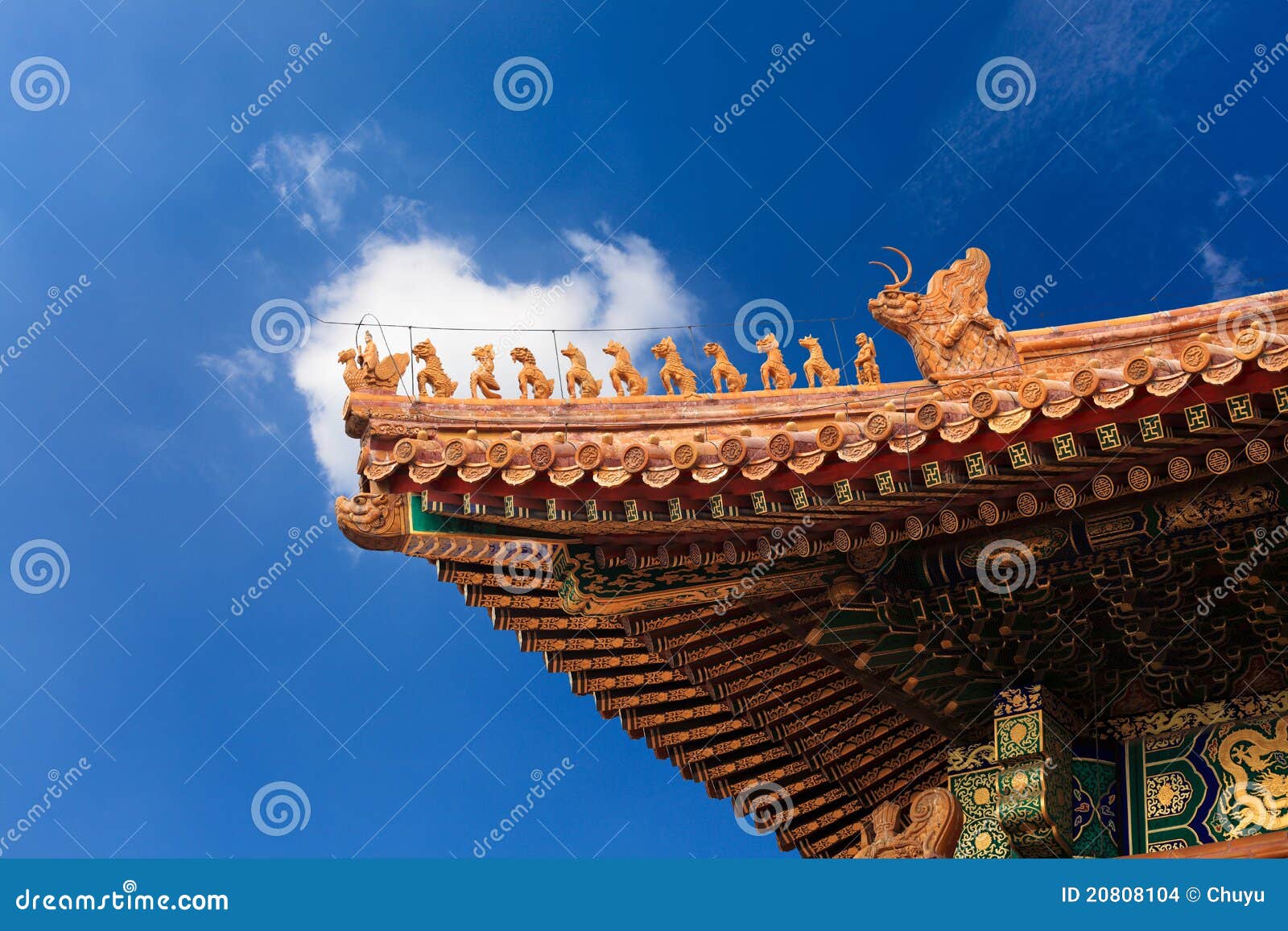 the eaves in the forbidden city
