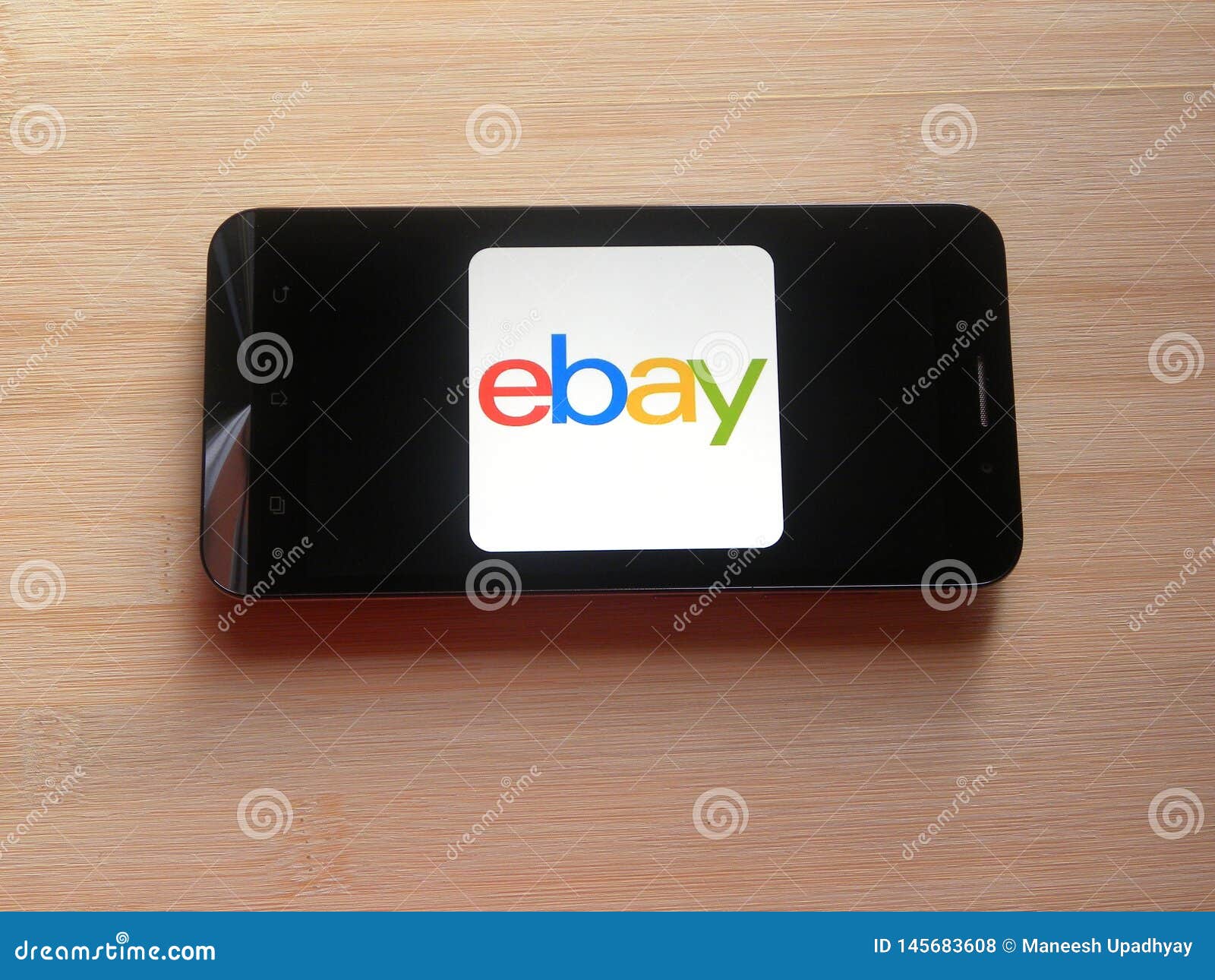 EBay on mobile phone editorial stock photo. Image of design 145683608