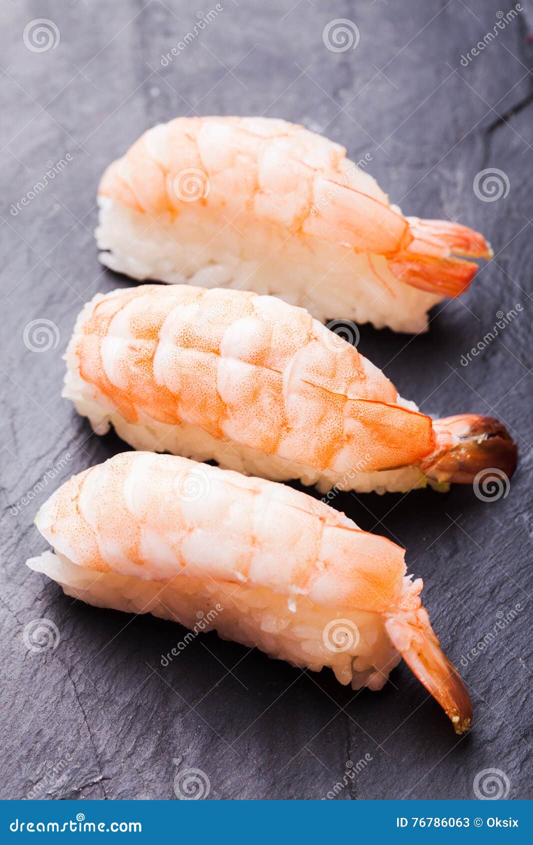 Ebi sushi with shrimp stock image. Image of sauce, cooked 76786063