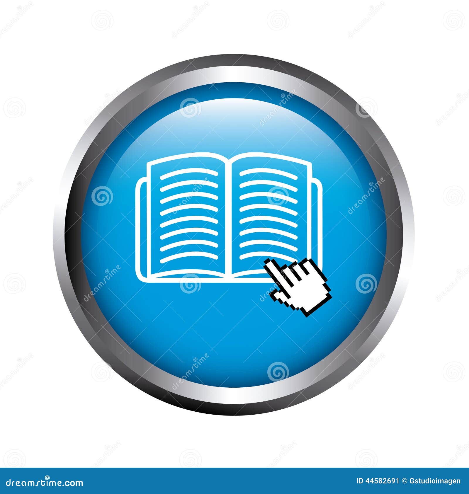 Ebook icon stock vector. Illustration of page, bubble 44582691