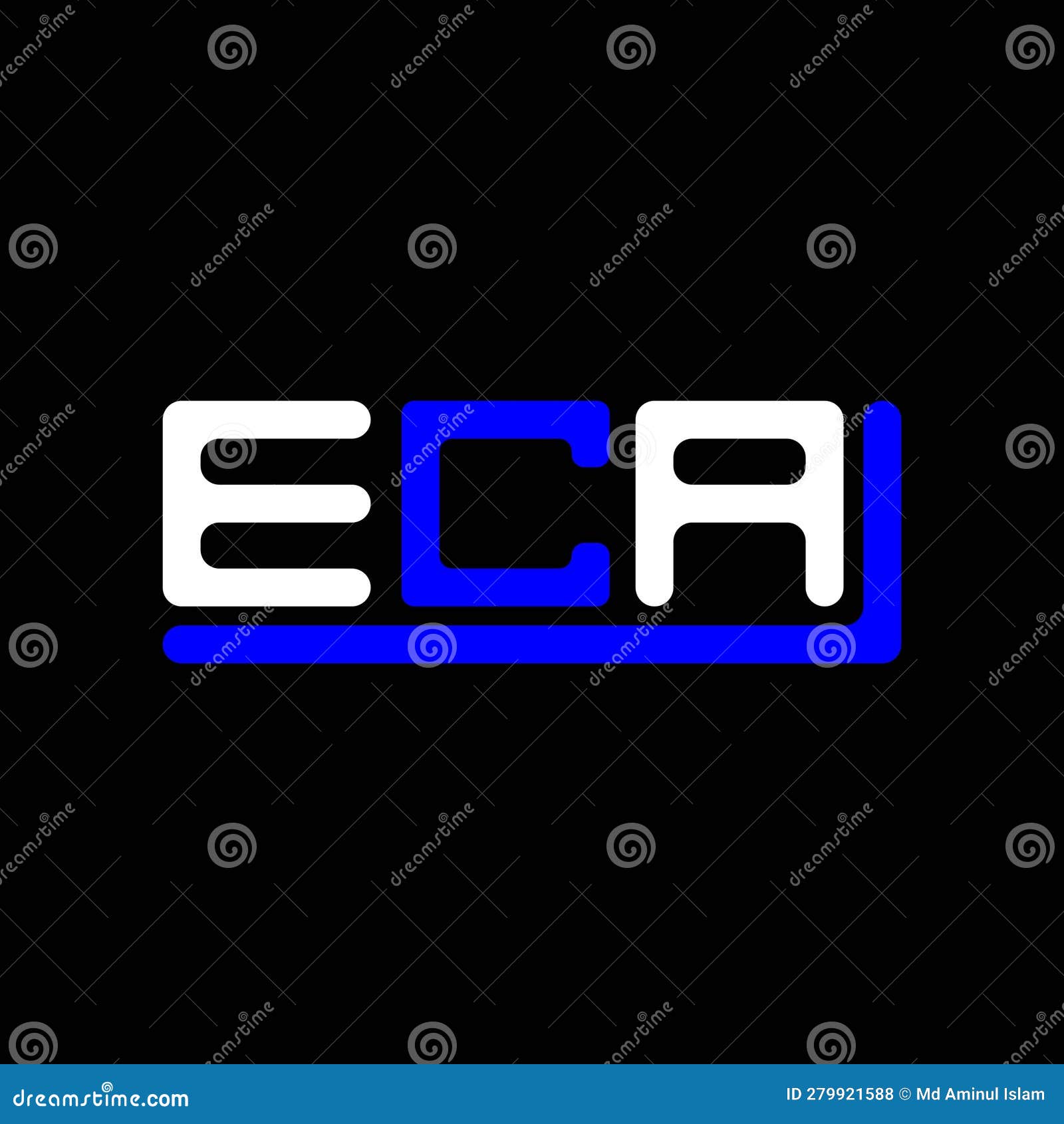 eca letter logo creative  with  graphic, eca