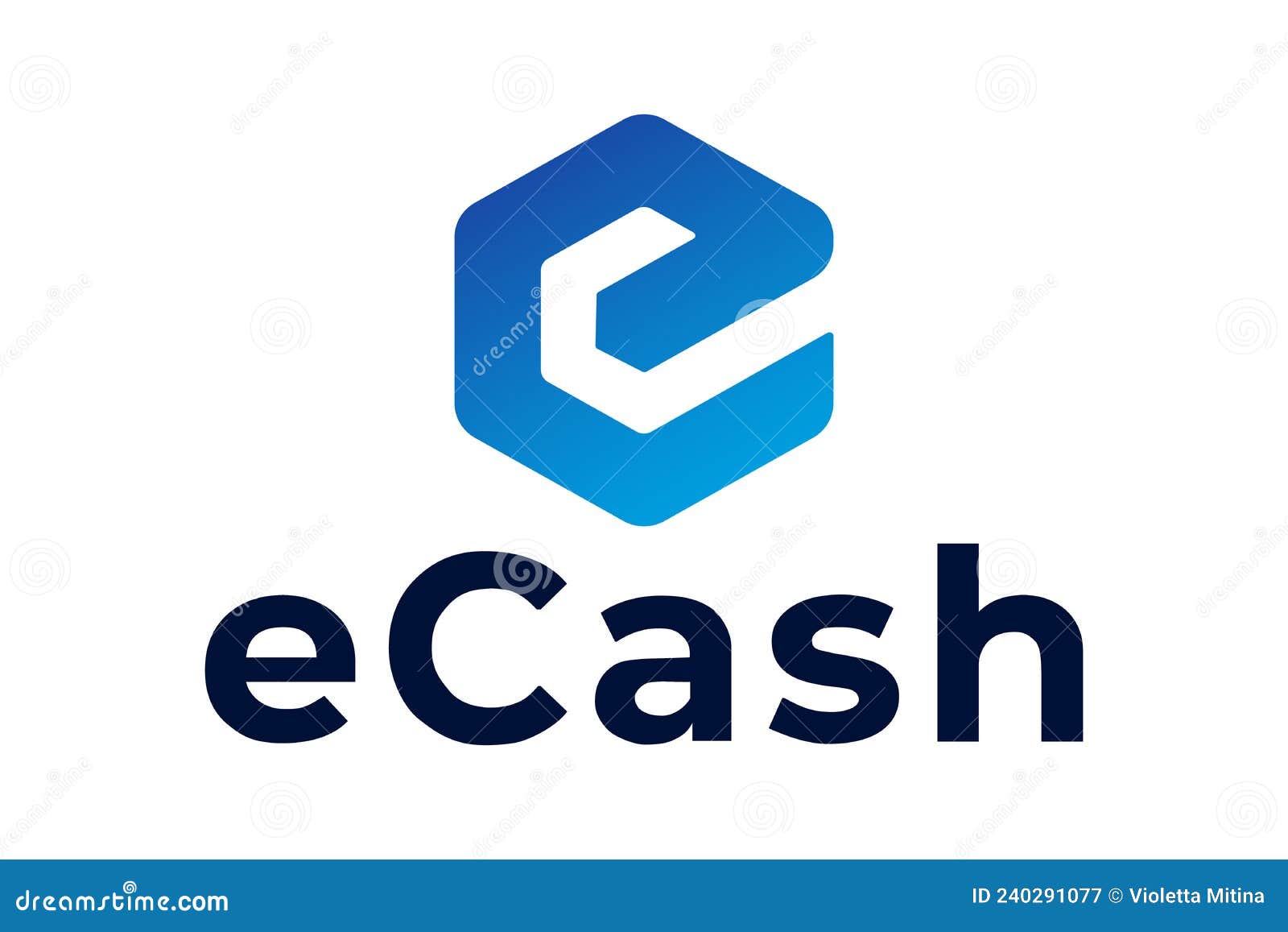 ECash. Crypto Currency Logo on a White Background Stock Vector -  Illustration of business, coin: 240291077