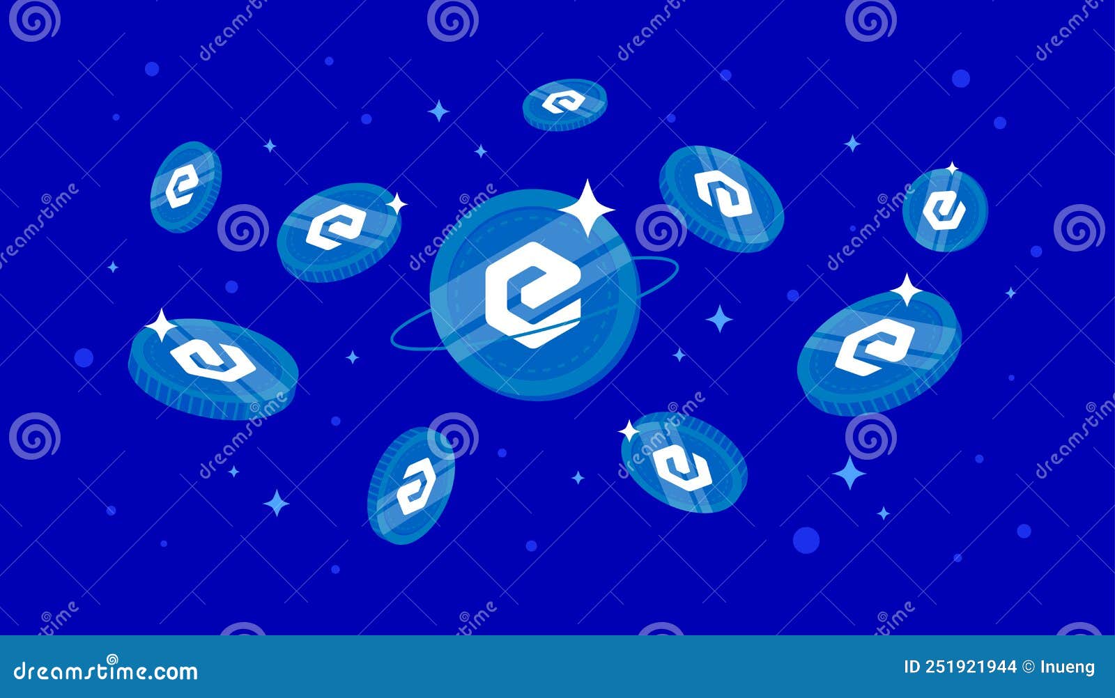 ECash XEC Coins Falling from the Sky. XEC Cryptocurrency Concept Banner  Background Stock Vector - Illustration of coins, chain: 251921944