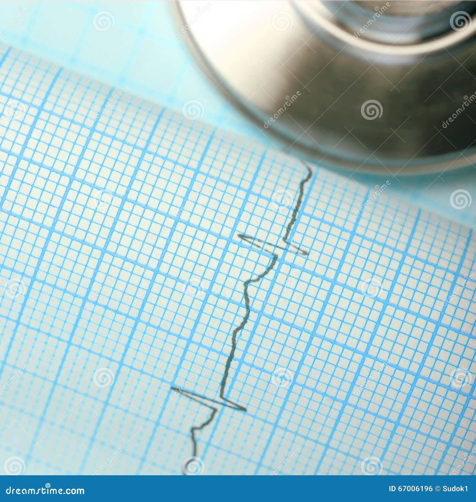 ECG And Stethoscope As Medical Emergency Care Concept