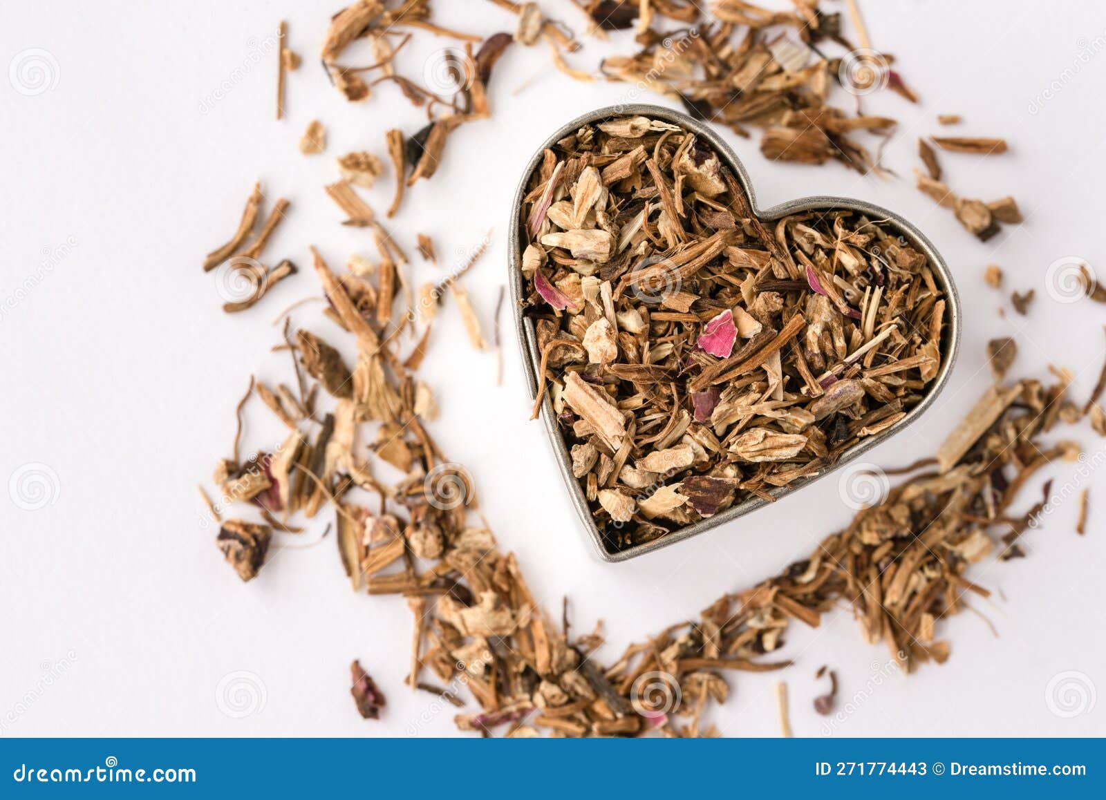 Echinacea Purpurea Root in a Heart Shape Stock Image Image of