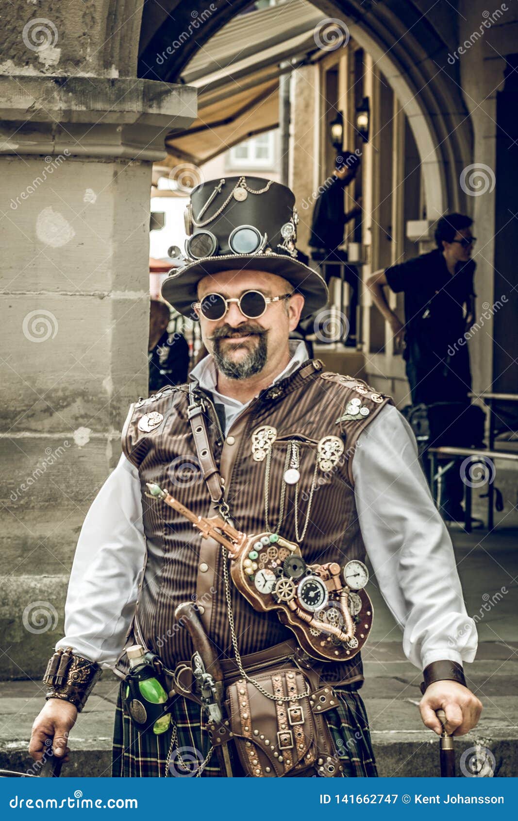 Steampunk Convention One Man Editorial Photography - Image of cogwheel ...