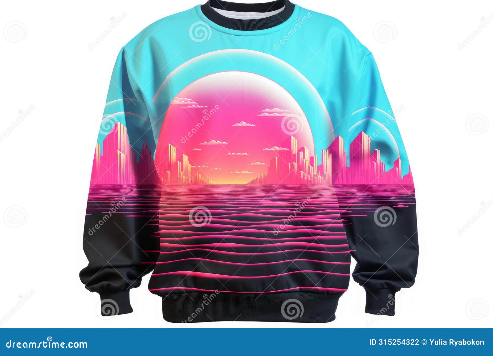 eclectic retrowave fashion clothing. generate ai