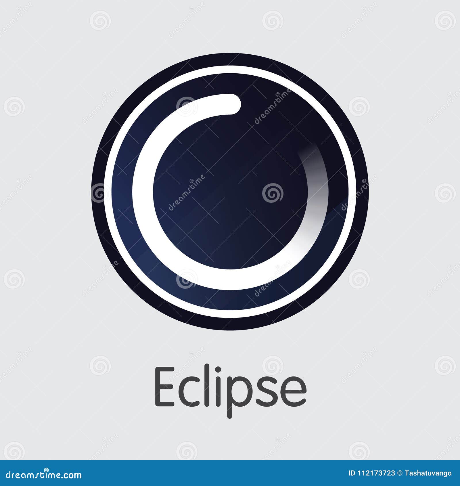 Eclipse Cryptocurrency - Vector Coin Symbol. Stock Vector ...