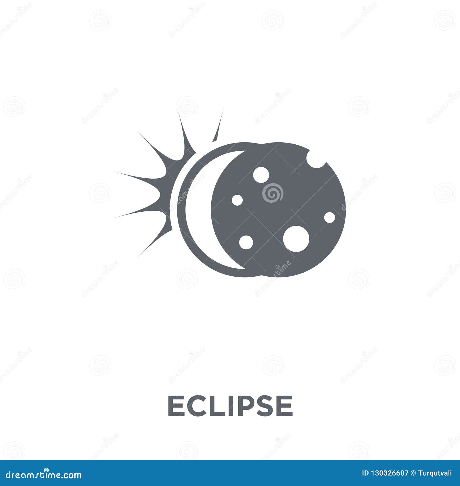 Eclipse Icon from Astronomy Collection. Stock Vector Illustration of