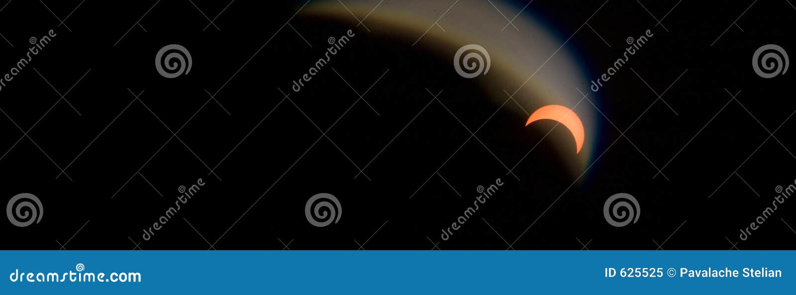 Eclipse with Reflecion (from Romania) Stock Image Image of clouds