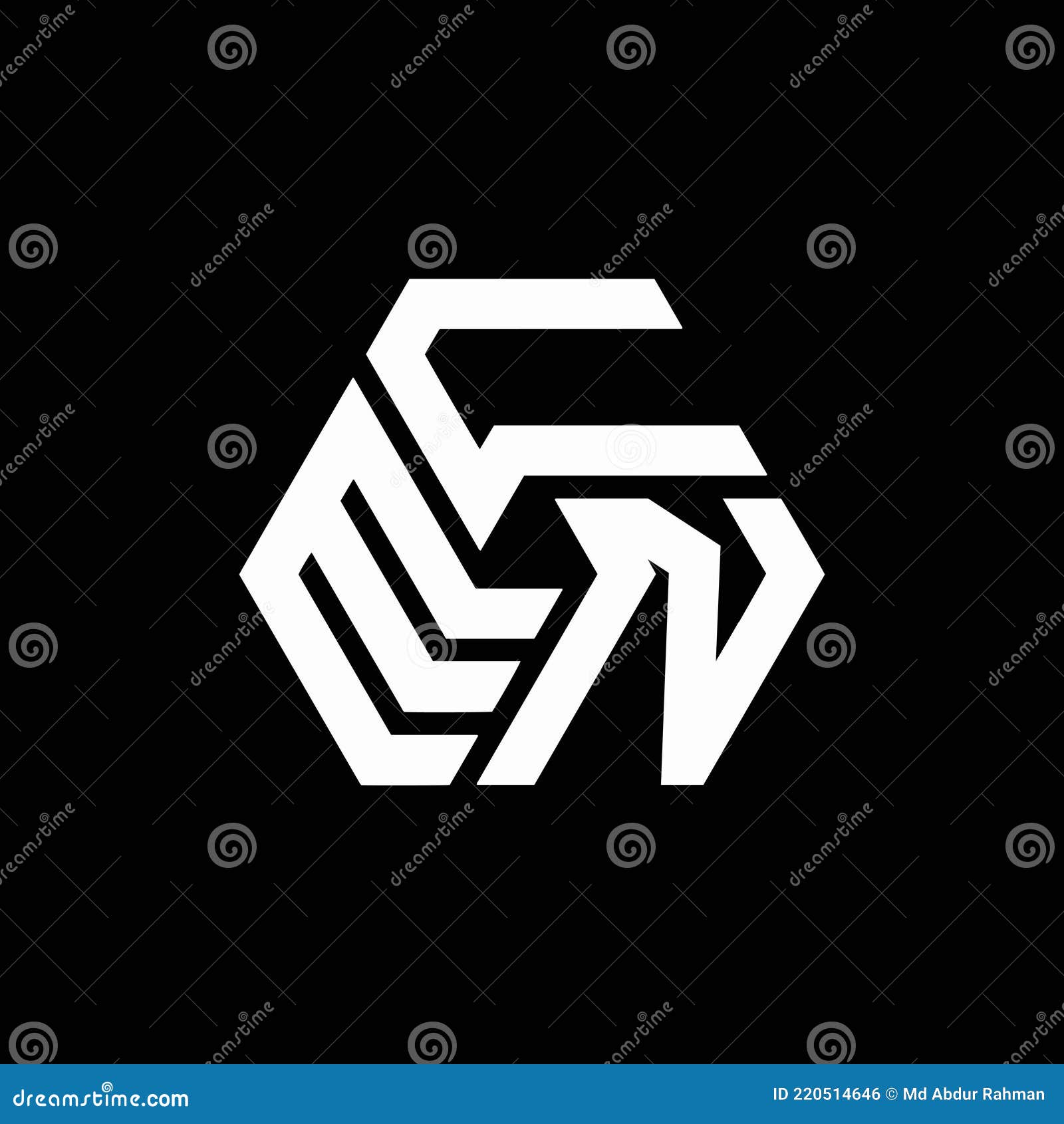 ecn letter logo  on black background. ecn creative initials letter logo concept. ecn letter 