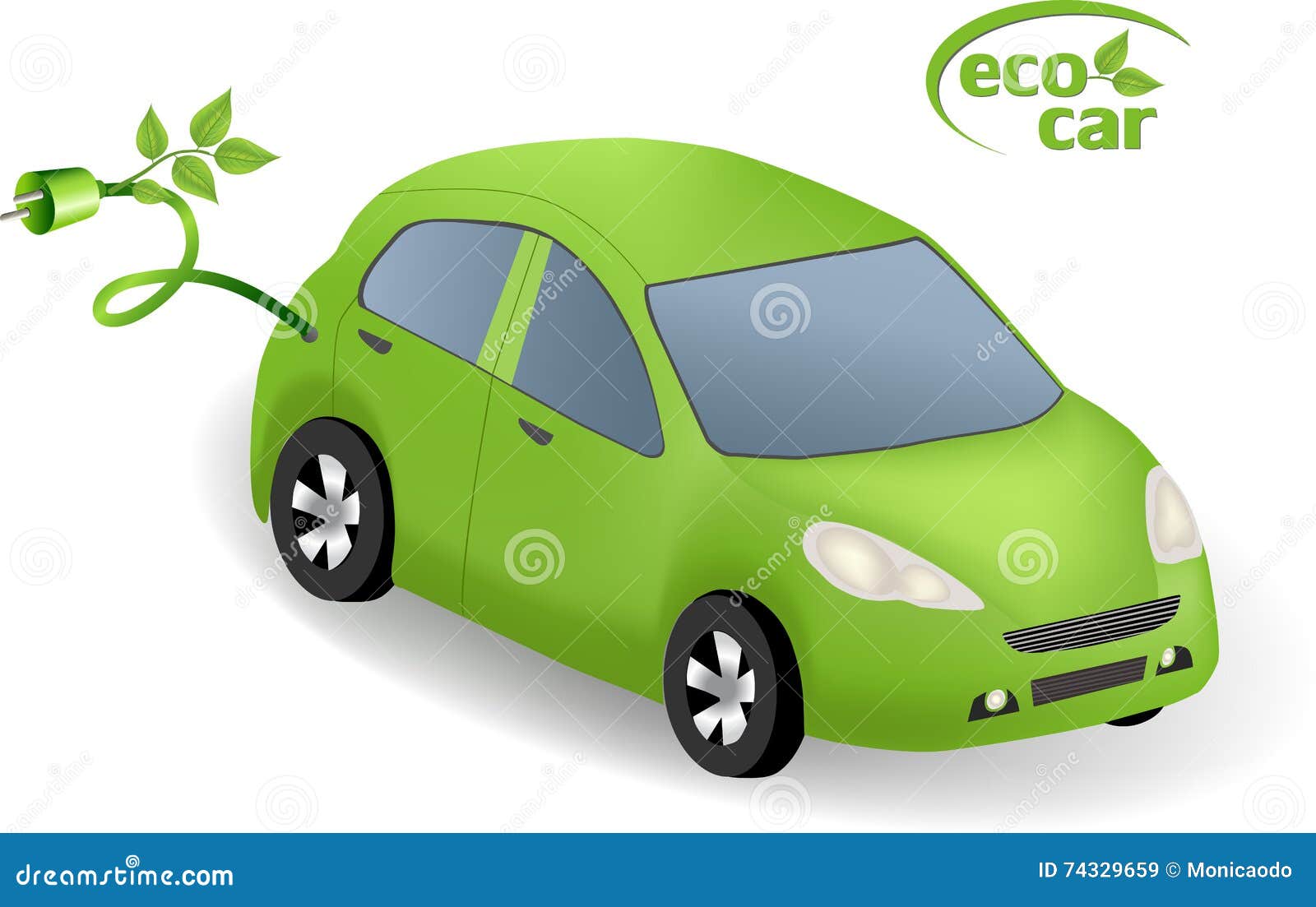 Eco Autokonzept vektor abbildung. Illustration von zeichen 74329659