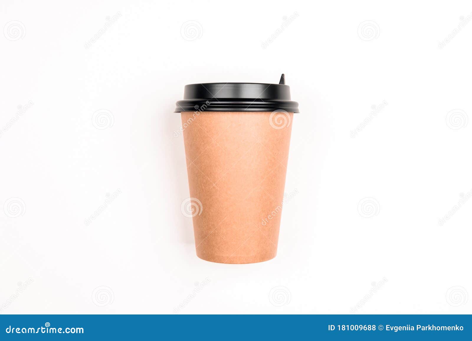 Download Eco Cup On A White Background. Mockup For Your Ad. Stock Photo - Image of brown, isolated: 181009688