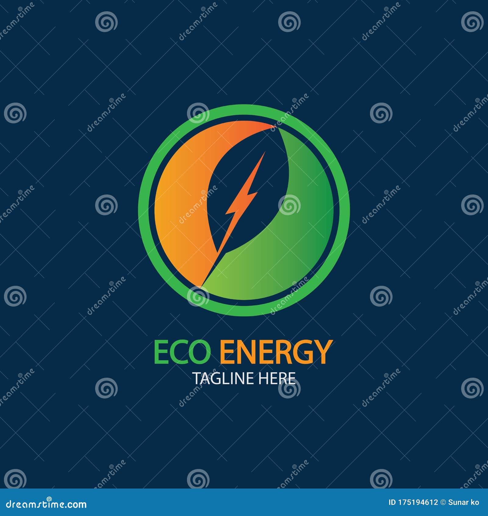 Forsendelse Blændende patrice Eco Energy Vector Logo with Leaf Symbol. Green Color with Flash or Thunder  Graphic. Nature and Electricity Renewable. this Logo is Stock Vector -  Illustration of electric, modern: 175194612