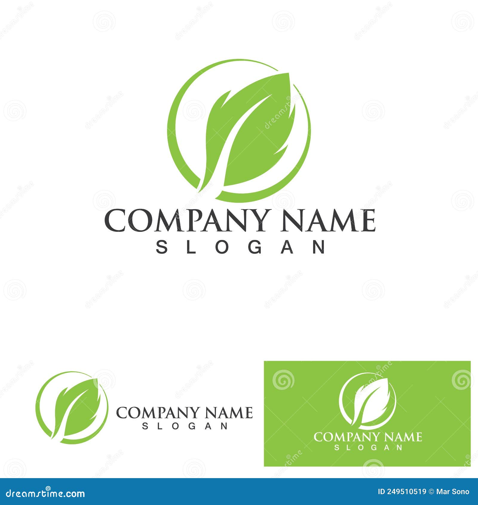 Eco Energy Vector Logo with Leaf Symbol. Green Color with Flash or ...