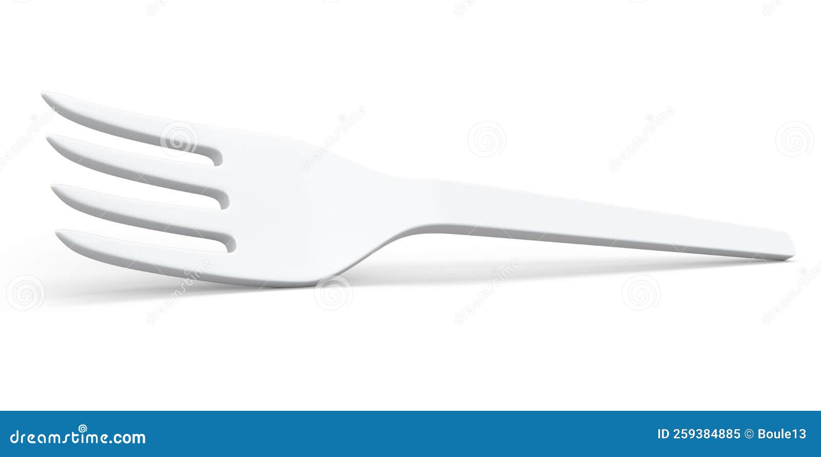 Ecofriendly Disposable Utensils Like Fork on White Background. Stock Illustration