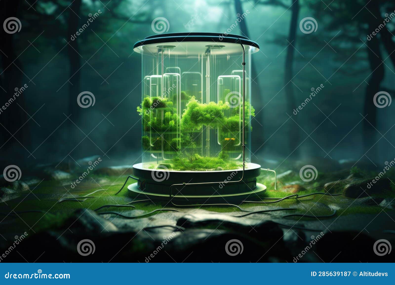 Ecofriendly Energy Concept with Microbial Fuel Cells Stock Image