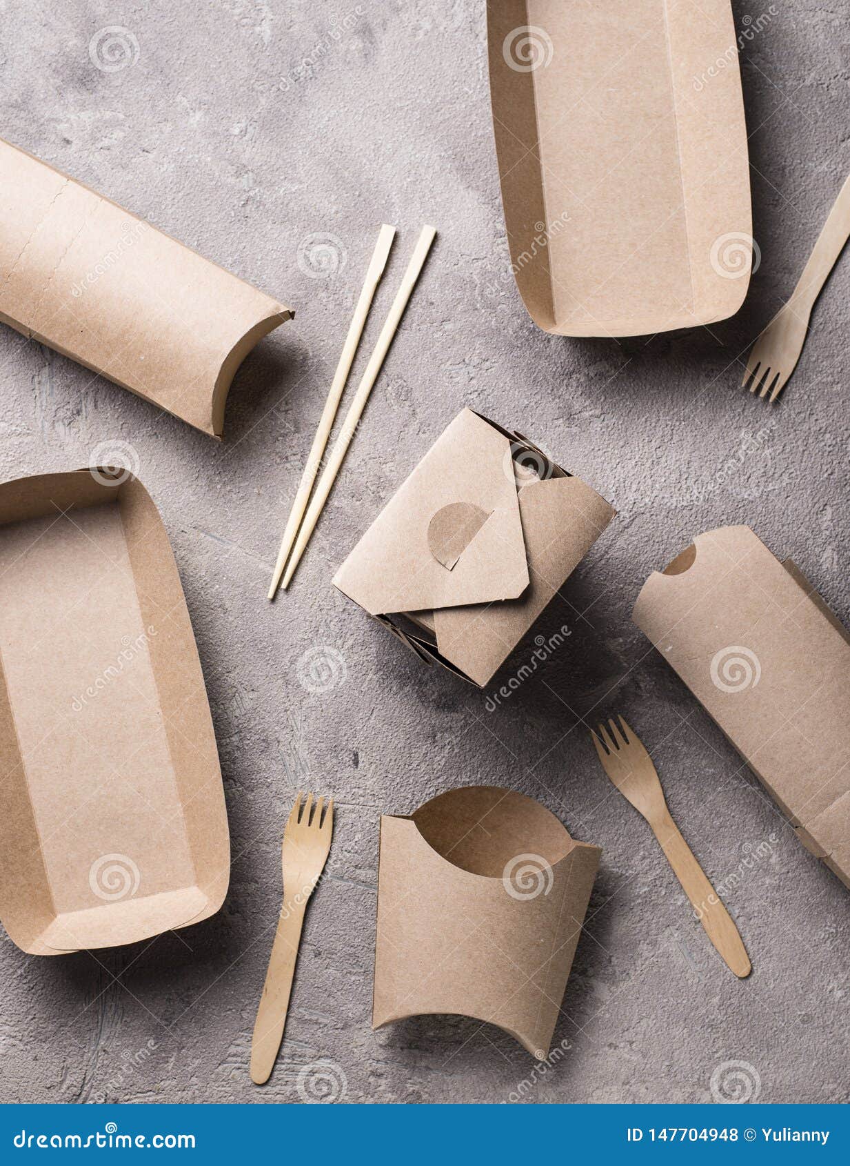 Eco Friendly Fast Food Biodegradable Containers From Recycle Paper Stock Image CartoonDealer