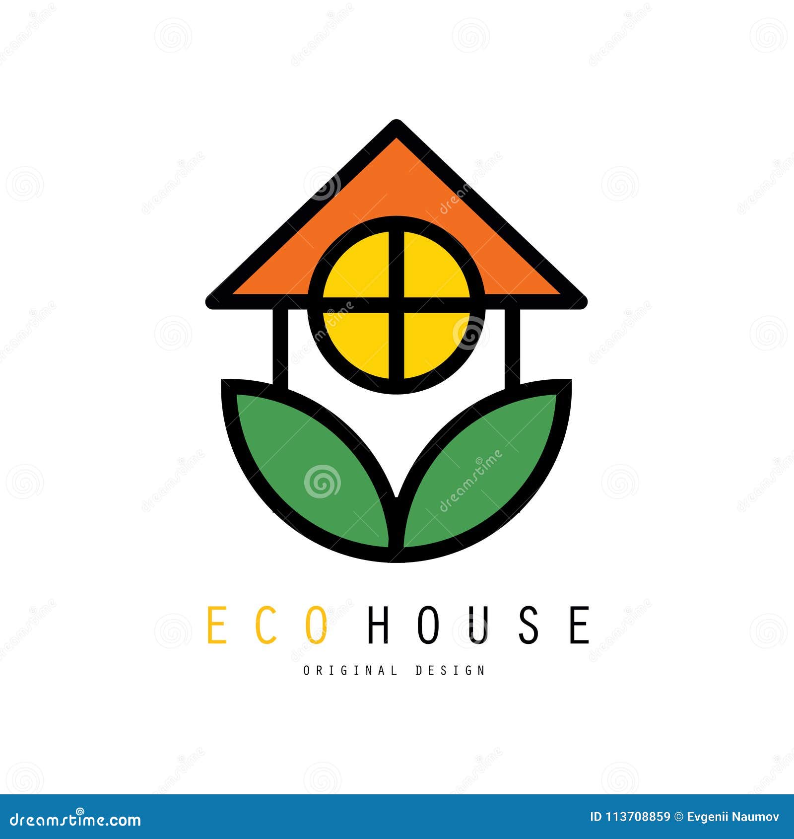 iEcoi Friendly iHousei iLogoi With Green Leaves Safe 