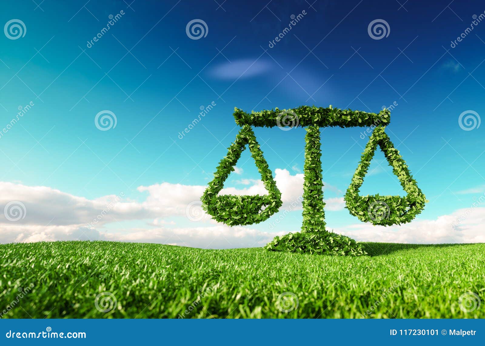 eco friendly law, politics and eco balance concept. 3d rendering