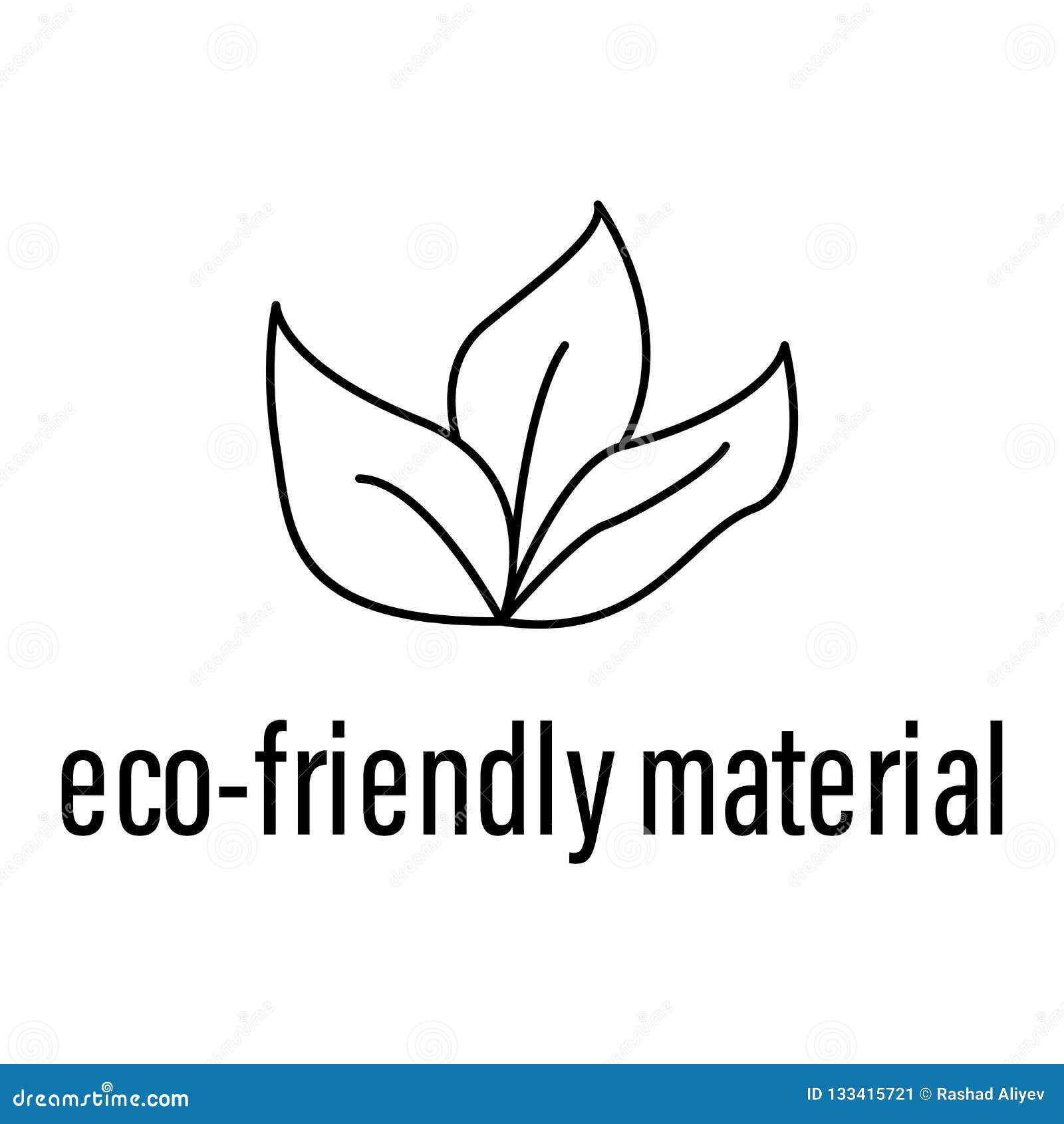 Ecofriendly Material Icon. Element of Raw Material with Description