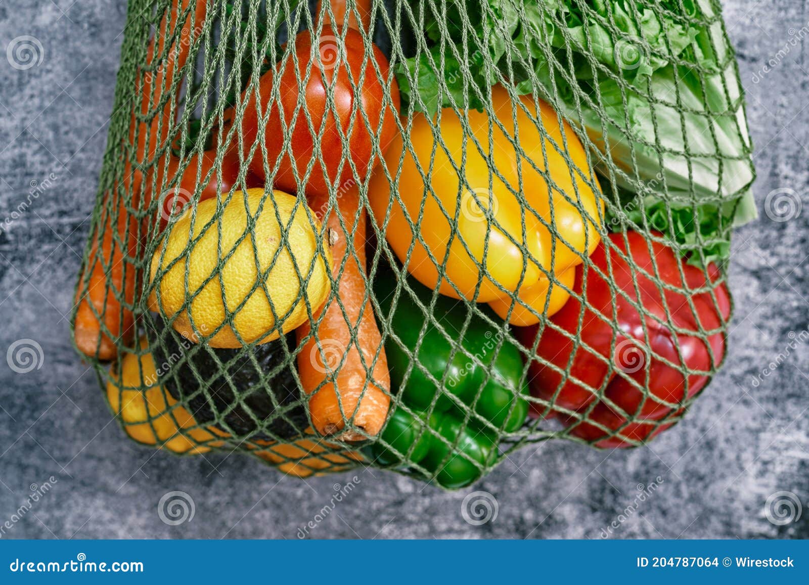Ecofriendly Mesh Bag with Various Vegetables Stock Photo Image of natural, health 204787064