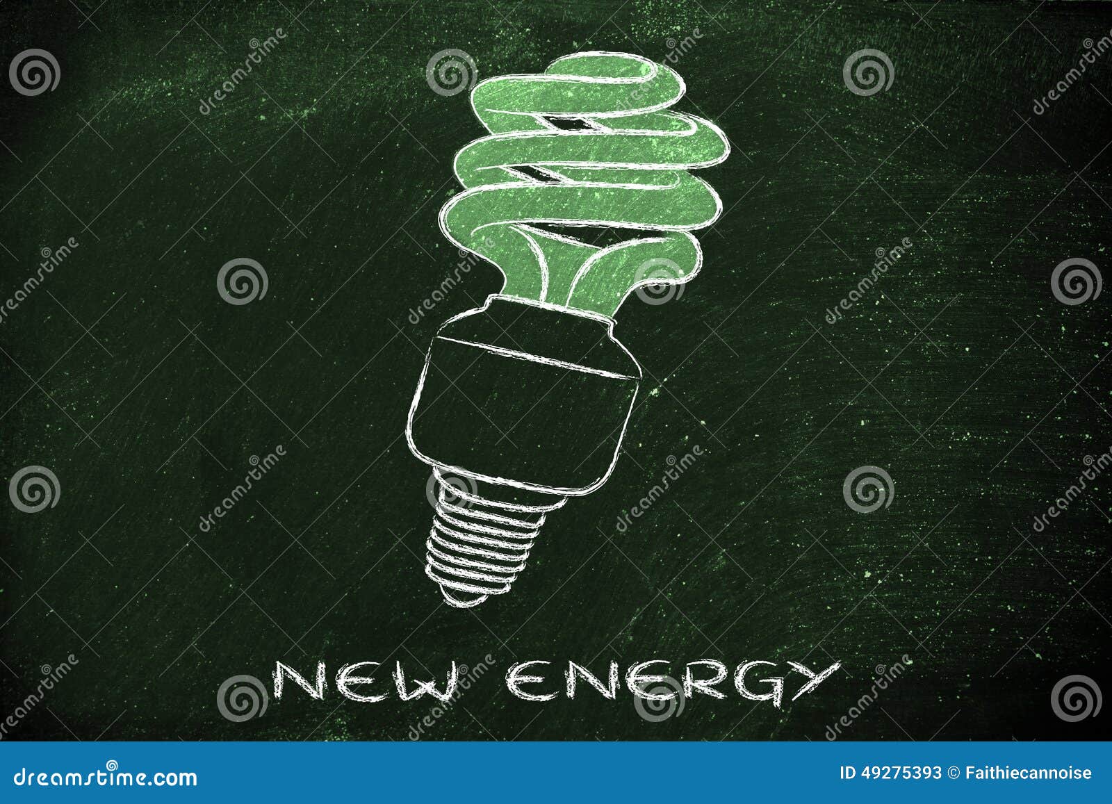 Eco Lightbulb, Compact Fluorescent Bulb, for Energy Consumption Stock