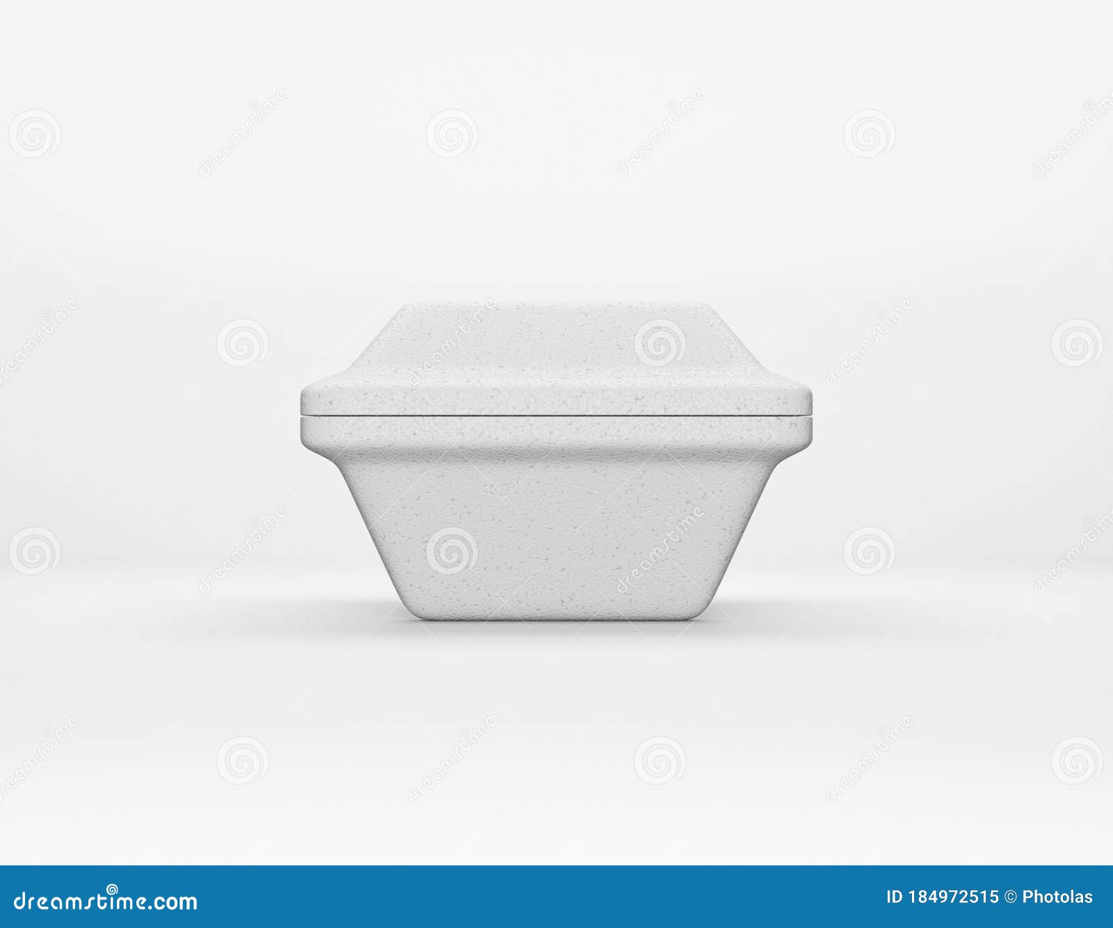 Download Eco Packaging Square Box Bio Foam Mockup On White Background. Thermo Container Eco Friendly ...