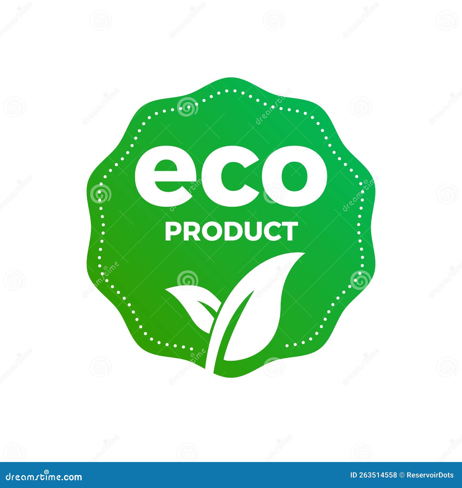 Eco Product, Green Leaf Label Stock Vector Illustration of organic