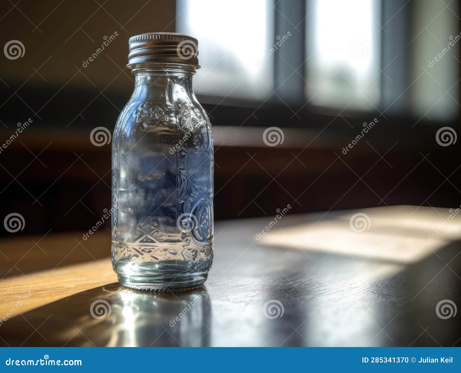 Eco Water Bottle on Office Desk Stock Illustration Illustration of